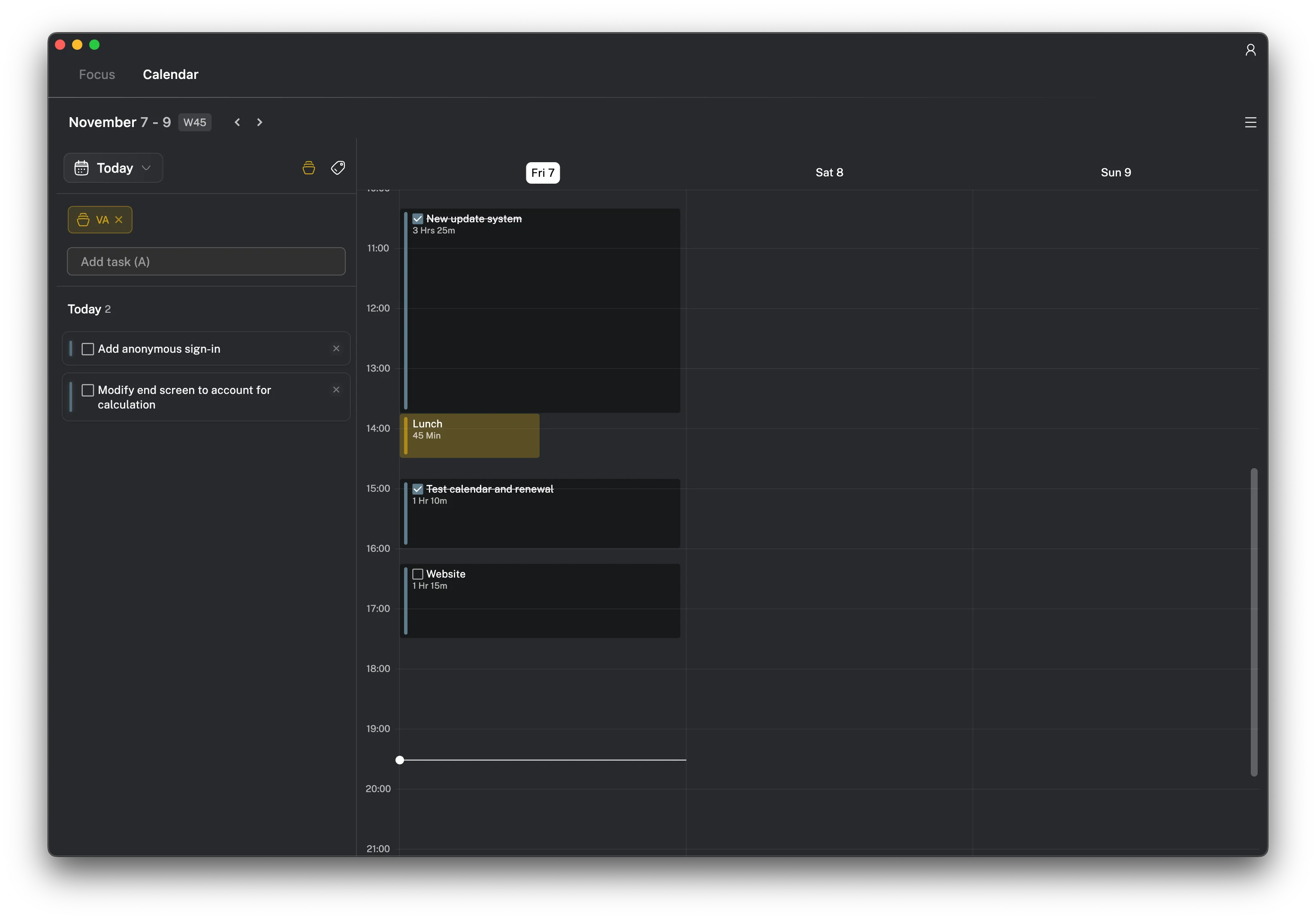 Aftertone Focus Mode